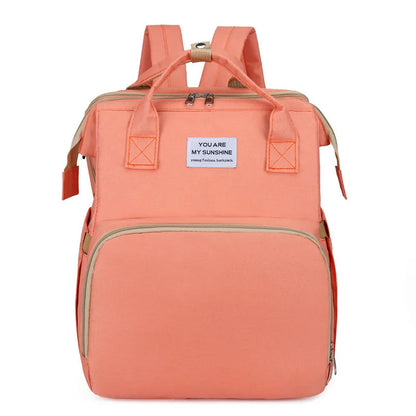 Mother Baby Leather Travel Backpack