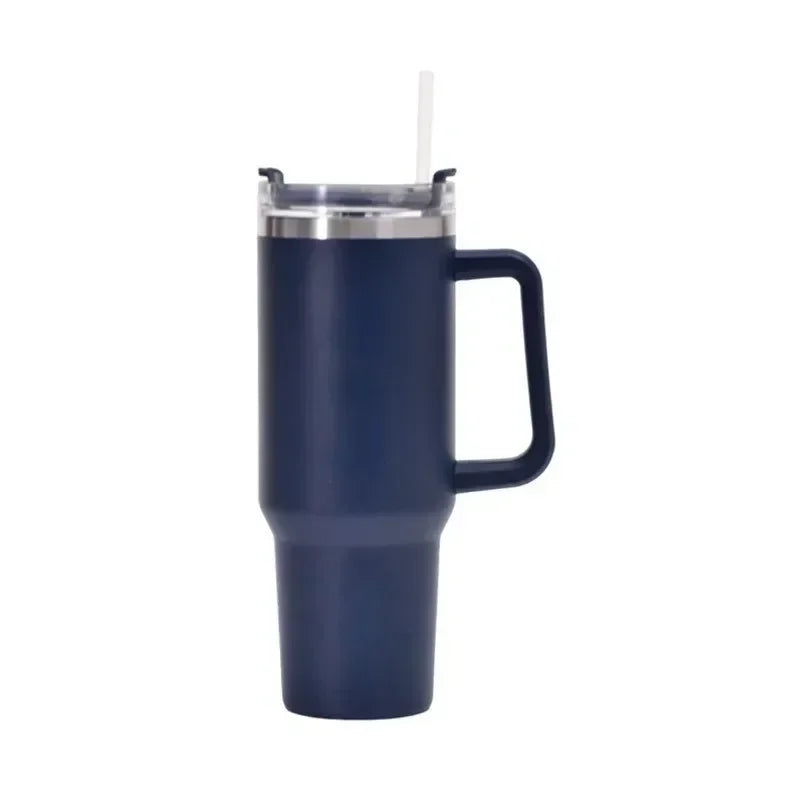 Insulated Tumbler with Handle and Straw