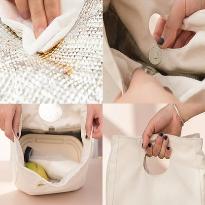 Canvas Tote Thermal Lunch Bag