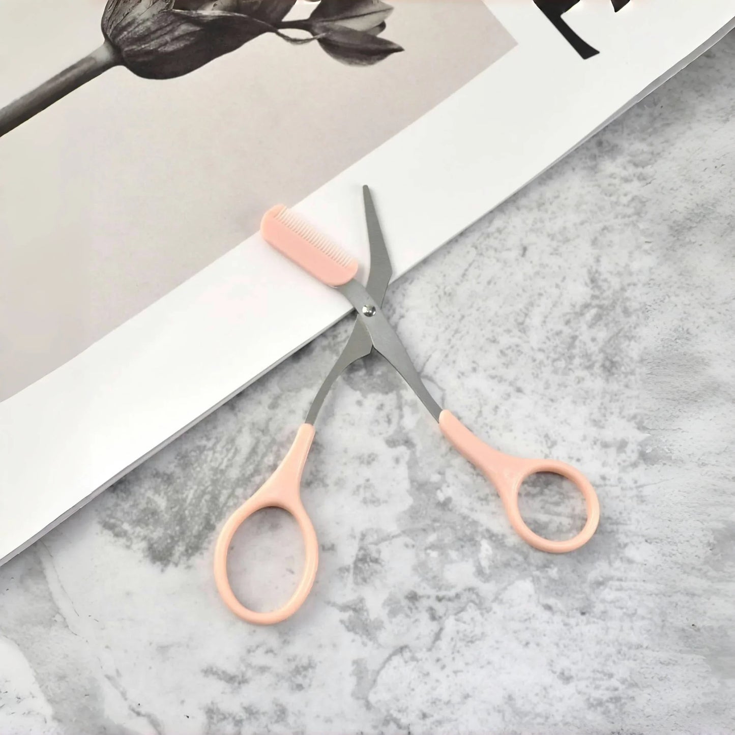 Eyebrow Trimming Scissors with Comb