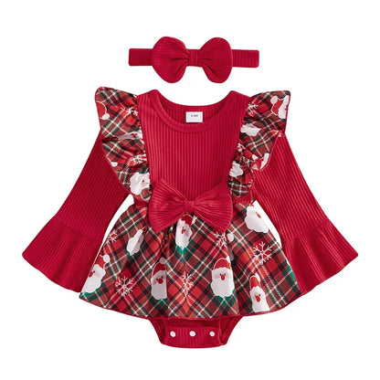 Baby Girl Plaid Romper Dress