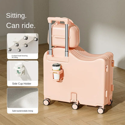 Children's Luggage Set with USB Cup Holder