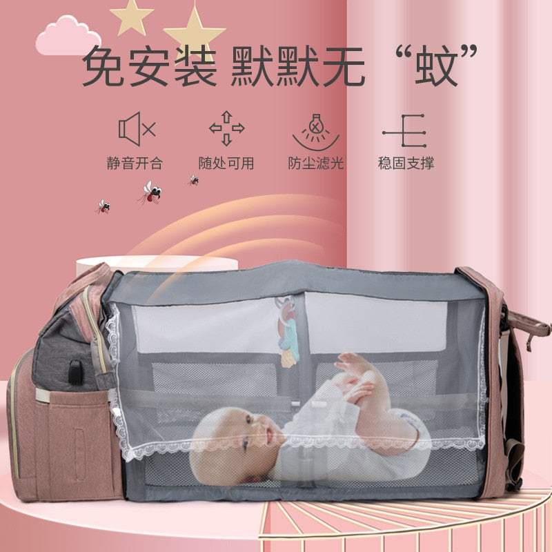 Foldable Baby Crib Backpack
