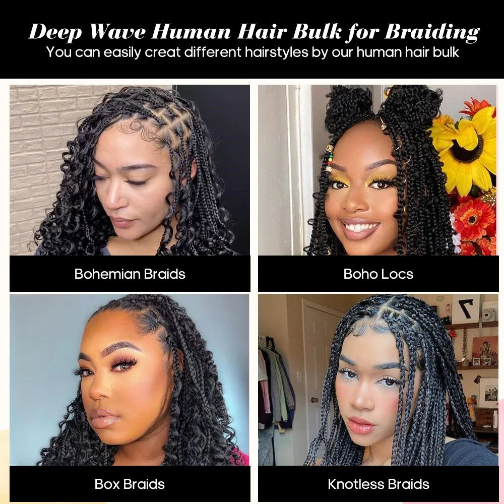 Human Braiding Hair for Boho Braids