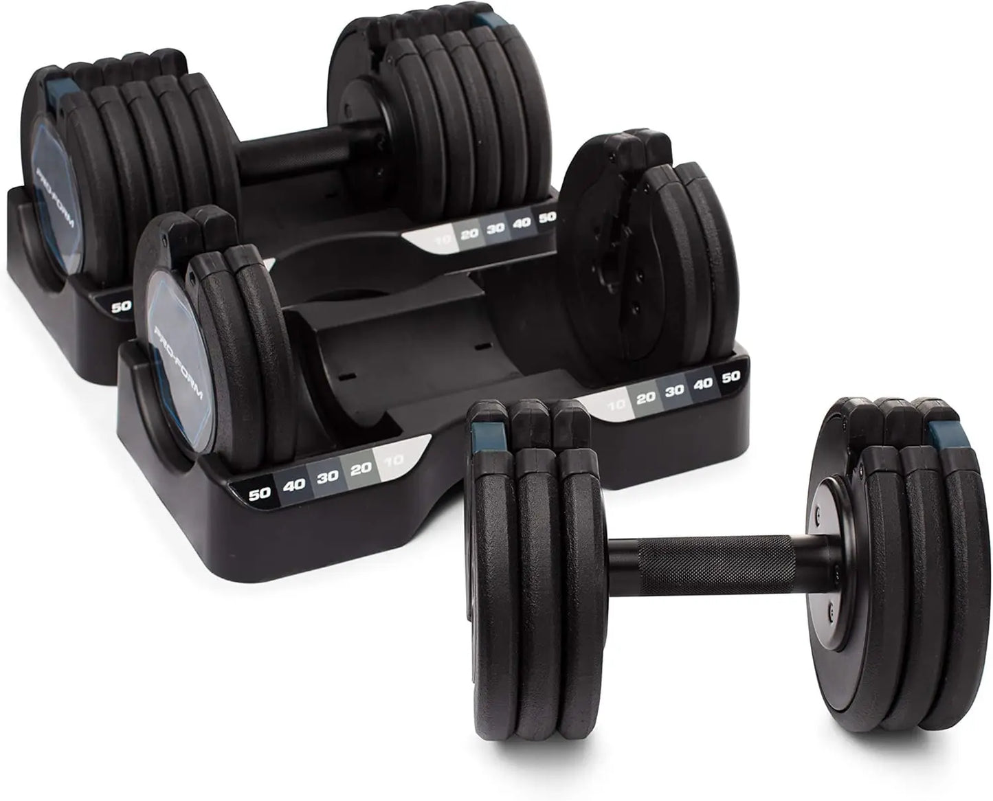 Adjustable Dumbbells Set 10-50 lbs