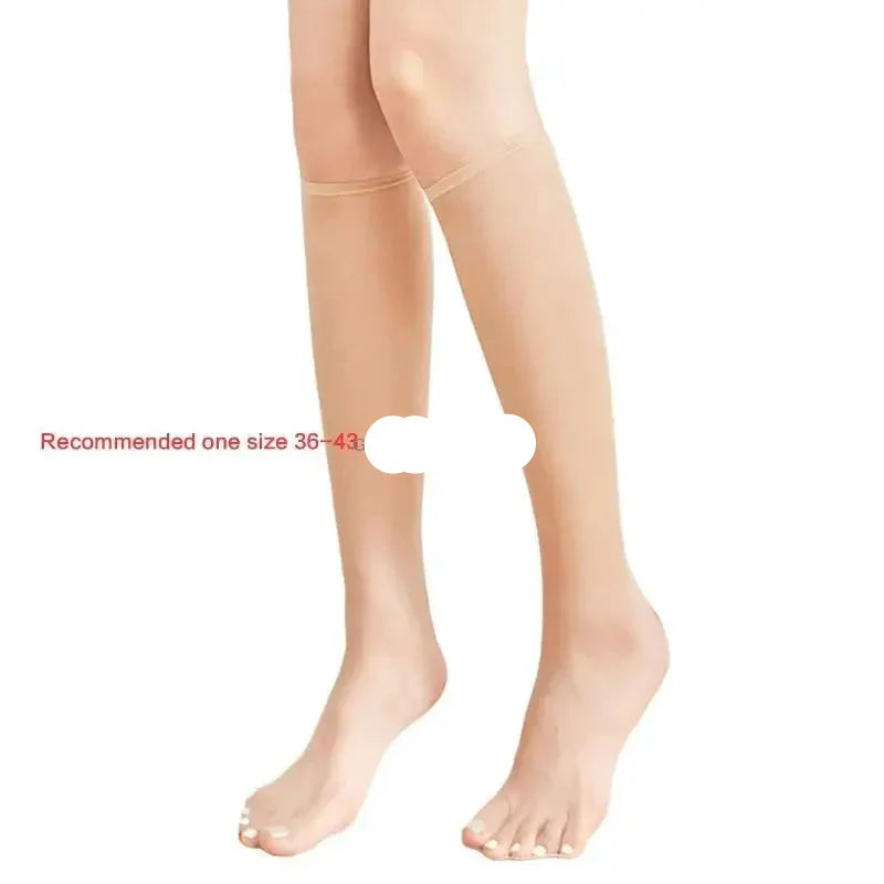 Crystal Fiber Silky Knee Highs Socks