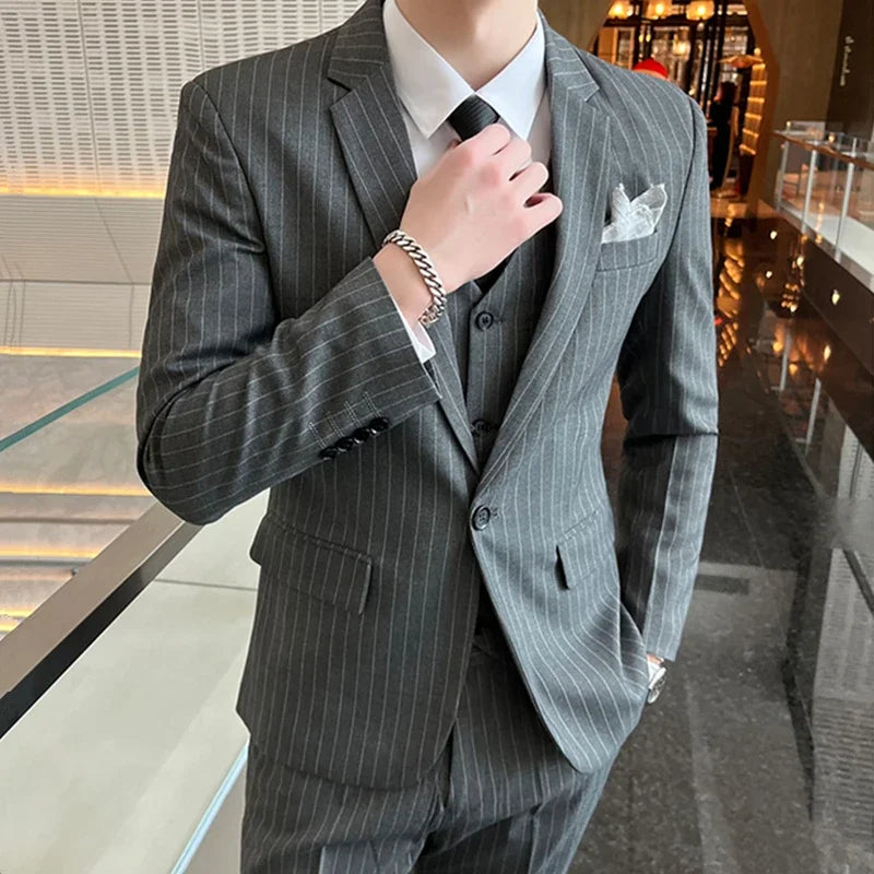 Men Dress Blazers 3 Piece Set