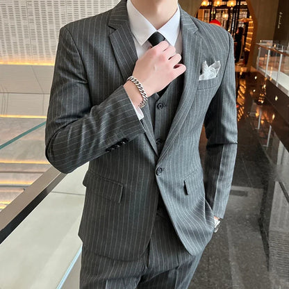 Men Dress Blazers 3 Piece Set