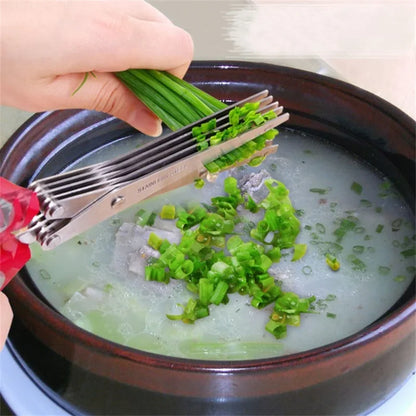 Fast and Easy Stainless Steel 5 Layers Kitchen Scissors