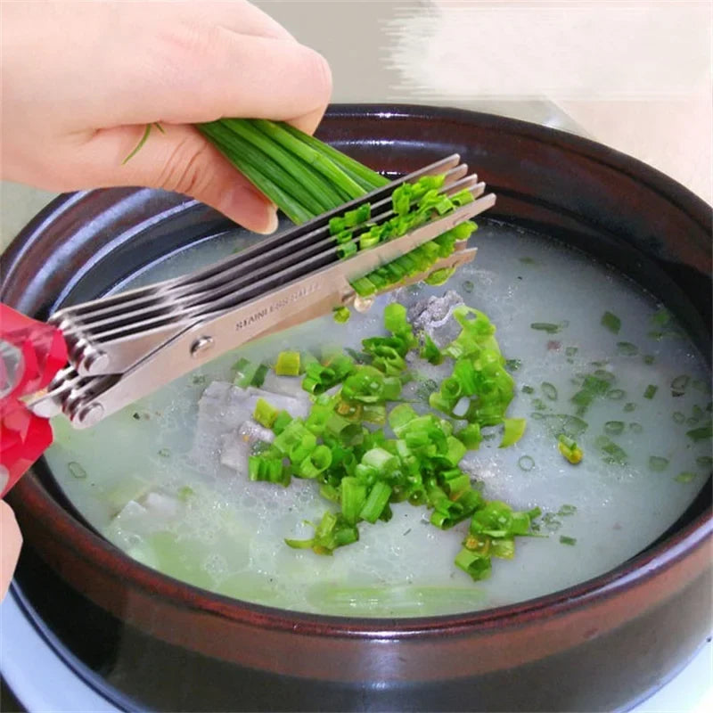 Fast and Easy Stainless Steel 5 Layers Kitchen Scissors