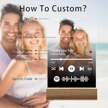 Customized Spotify Music Plaque