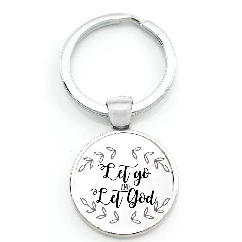 Keychain With Printed Bible Quote