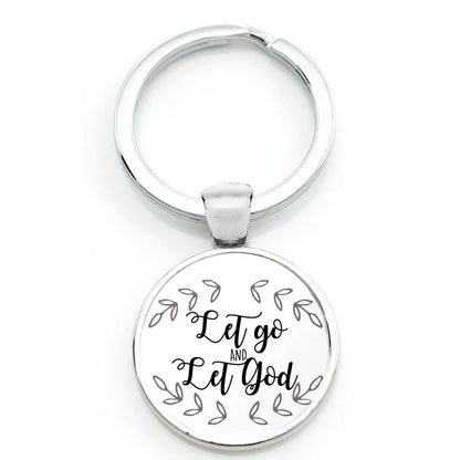 Keychain With Printed Bible Quote