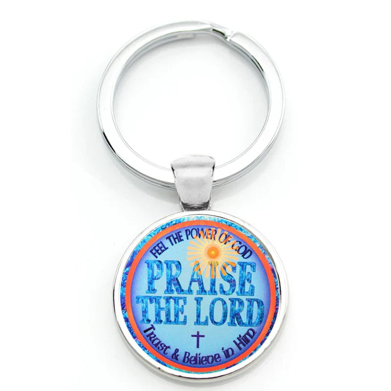 Keychain With Printed Bible Quote