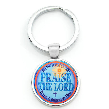 Keychain With Printed Bible Quote