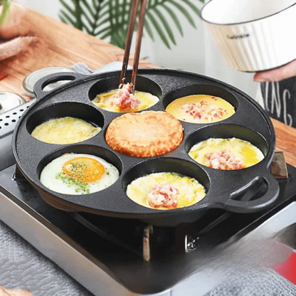 Multipurpose Cast Iron 7 Hole Non-Stick pan