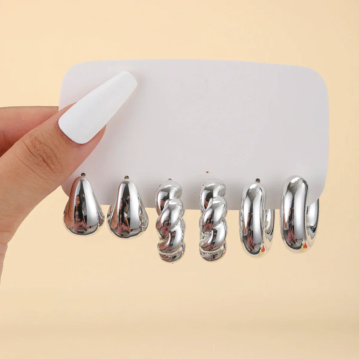 Cross-Border minimalist C-earrings