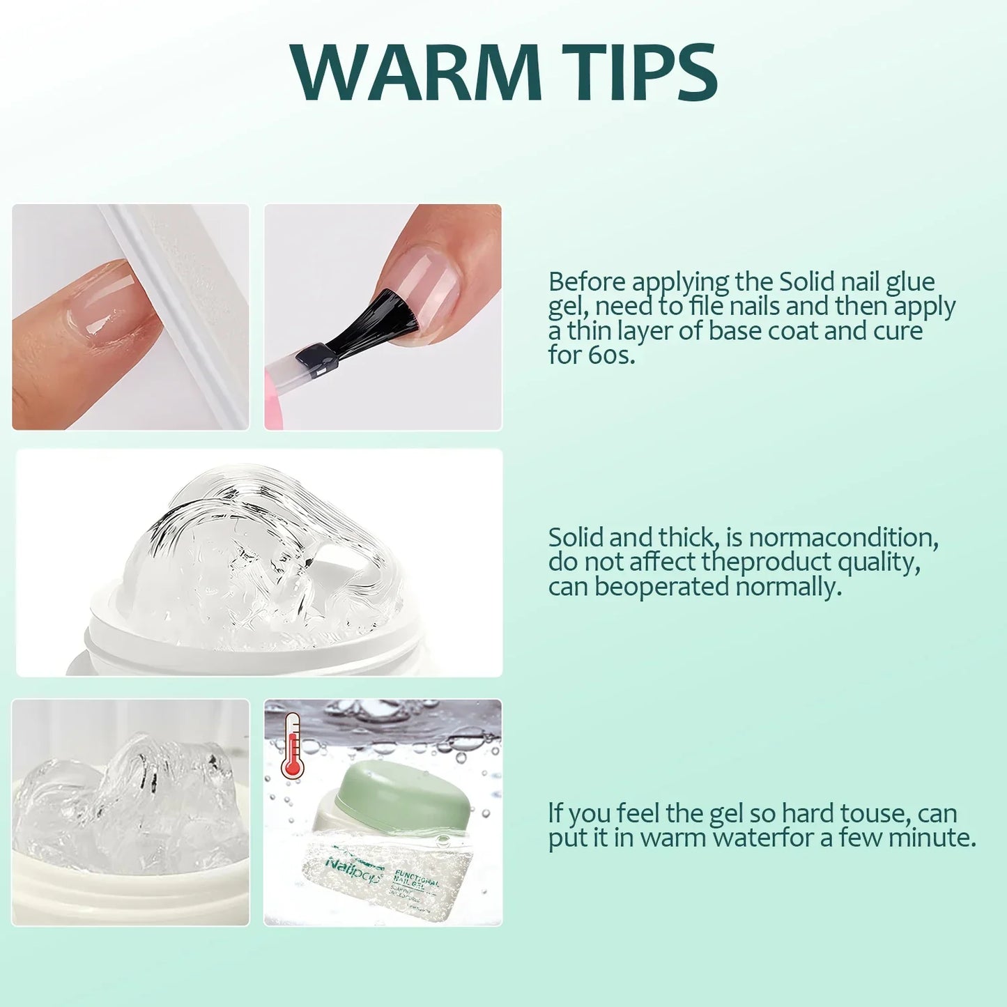 Clear UV Gel for Press On Nails Tips