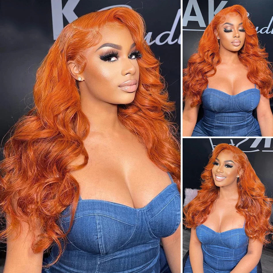 Orange Ginger Lace Front Wig Body Wave - MONLANE