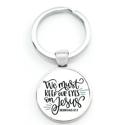 Keychain With Printed Bible Quote