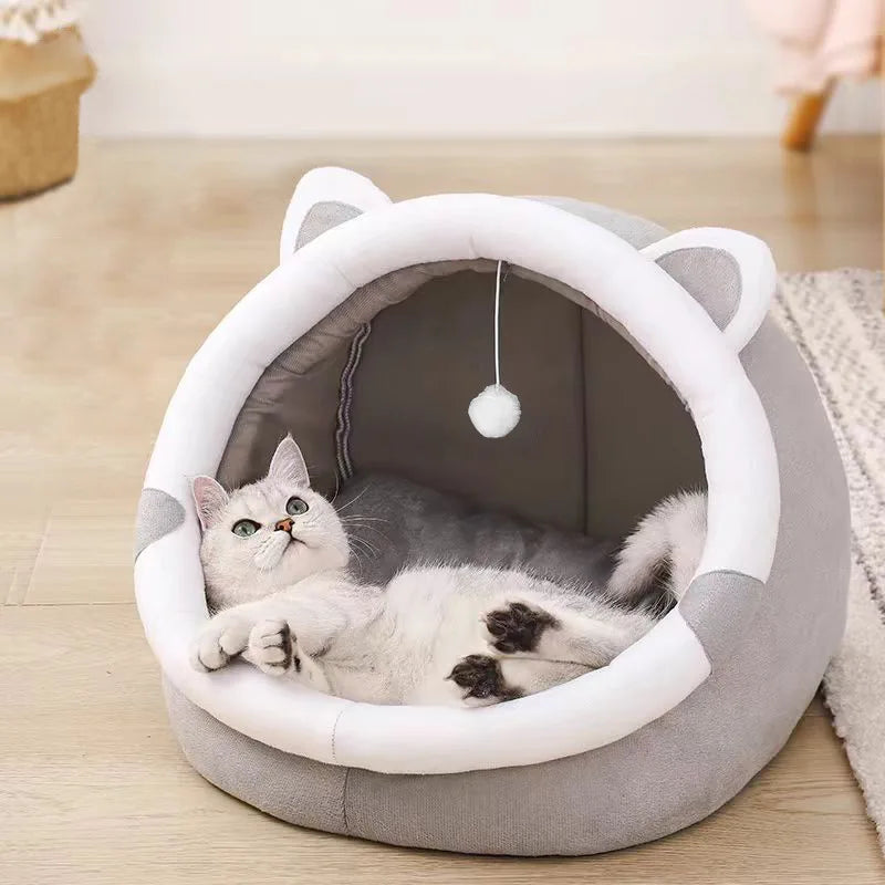 Foldable Self-Warming Cat Tent Bed