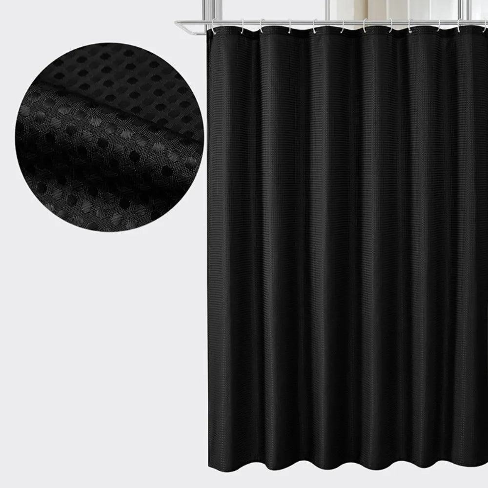 Waterproof Plain Waffle Shower Curtain