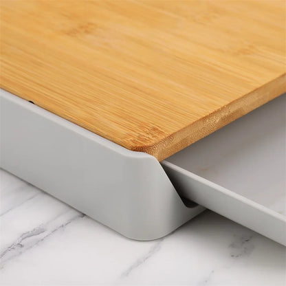 Kitchen Chopping Blocks with Storage Drain Storage Box,