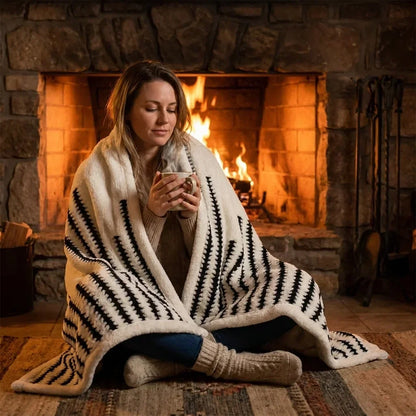 Sherpa fleece blanket, view 5