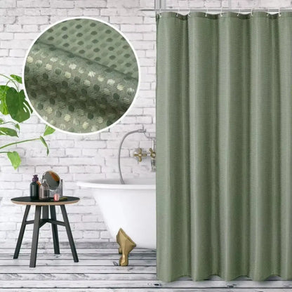 Waterproof Plain Waffle Shower Curtain