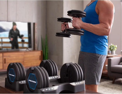 Adjustable Dumbbells Set 10-50 lbs