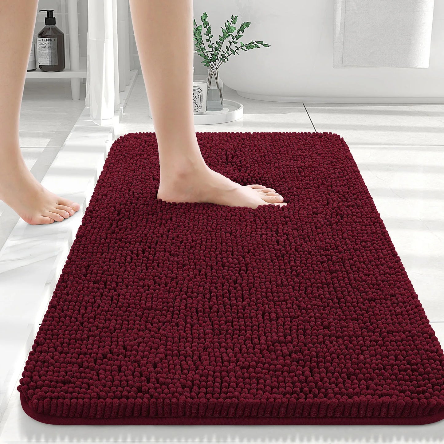 Extra Soft Thick Absorbent Shaggy Bath Mats