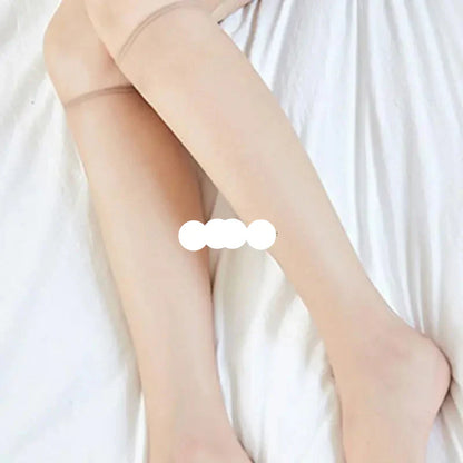 Crystal Fiber Silky Knee Highs Socks