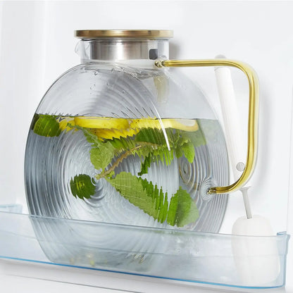 Snail Glass Pitcher 2.5L 84oz Large Iced Tea Pitcher