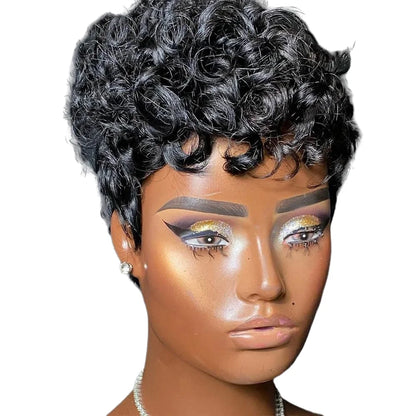 Short Pixie Wigs for Black Women Short Black Curly