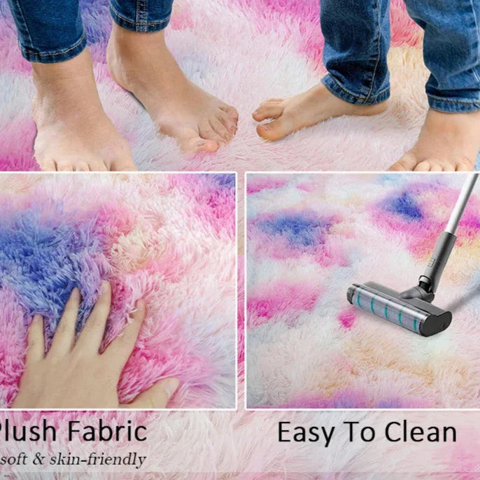 Rainbow Fluffy Carpet