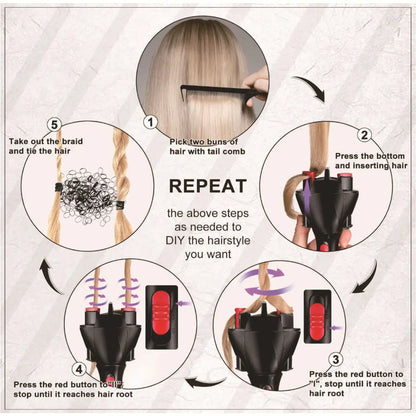 360 Degree Rotating Automatic Hair Braider Machine