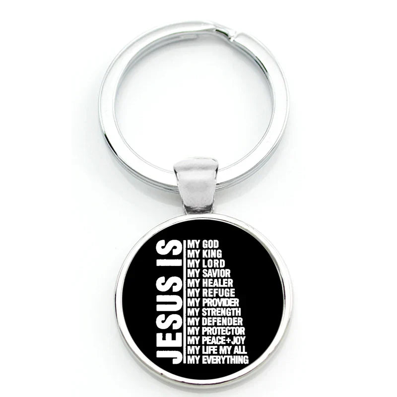 Keychain With Printed Bible Quote