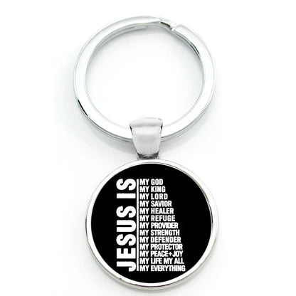 Keychain With Printed Bible Quote