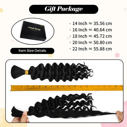 2 Bundles Human Braiding Hair for Boho Braids