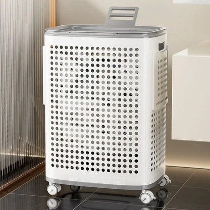 Foldable Dirty Clothes Basket with Wheels