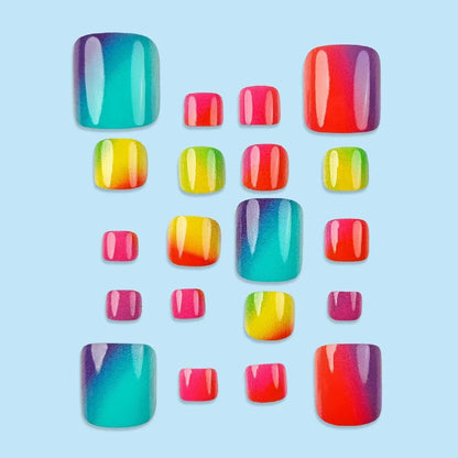 Press On Rainbow Nails