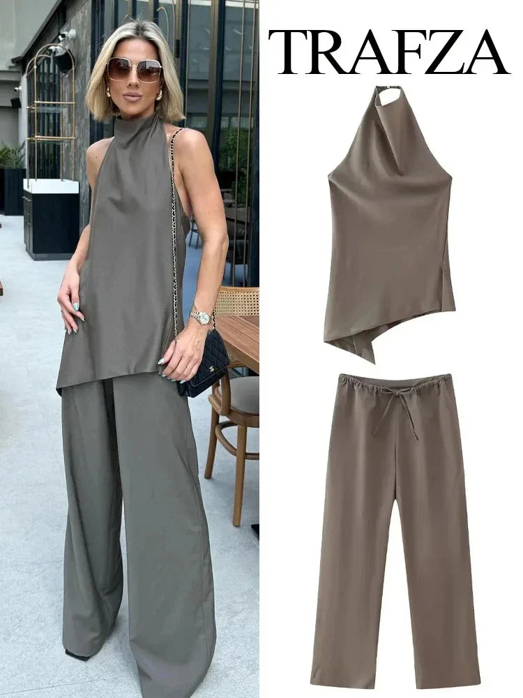 Female Backless Mini Halter Top