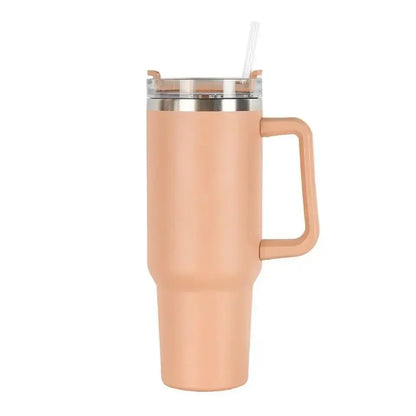 Insulated Tumbler with Handle and Straw