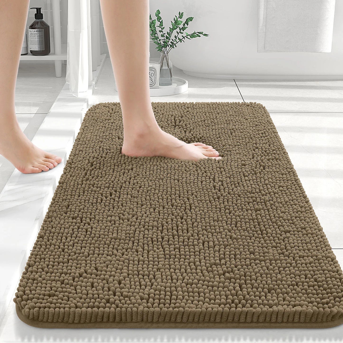 Extra Soft Thick Absorbent Shaggy Bath Mats