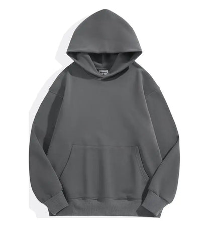 Casual Thick Solid Color Hoodies