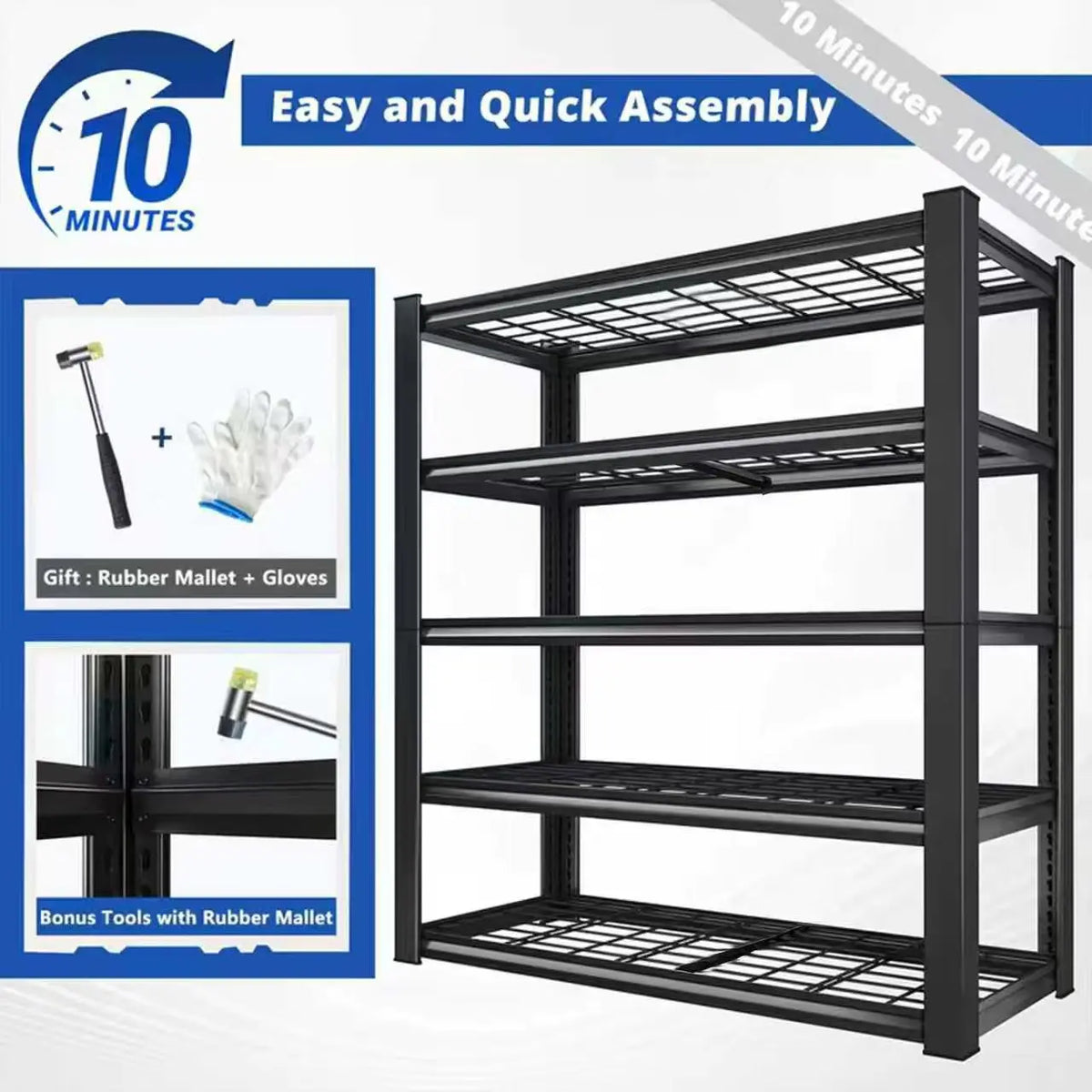 72" Adjustable Metal Double Layer