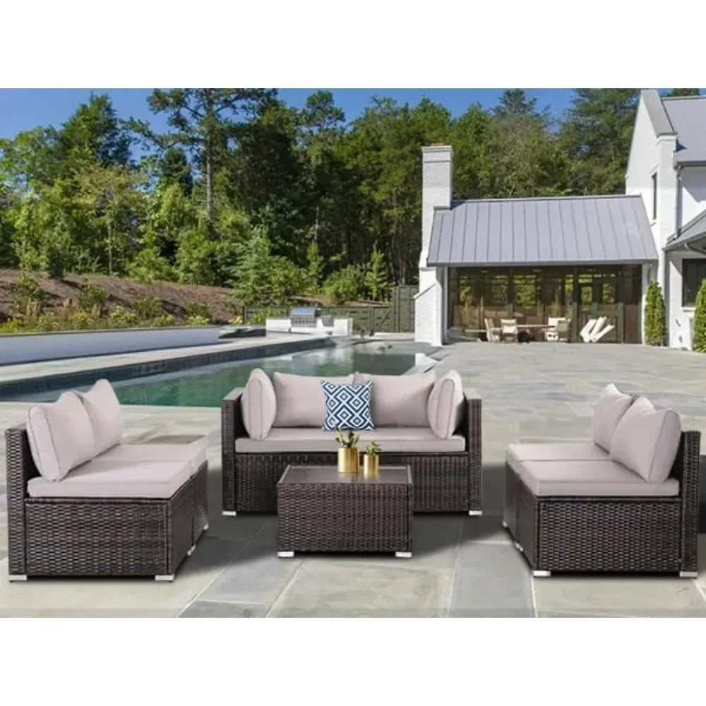 7-piece patio furniture set modular