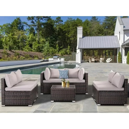7-piece patio furniture set modular