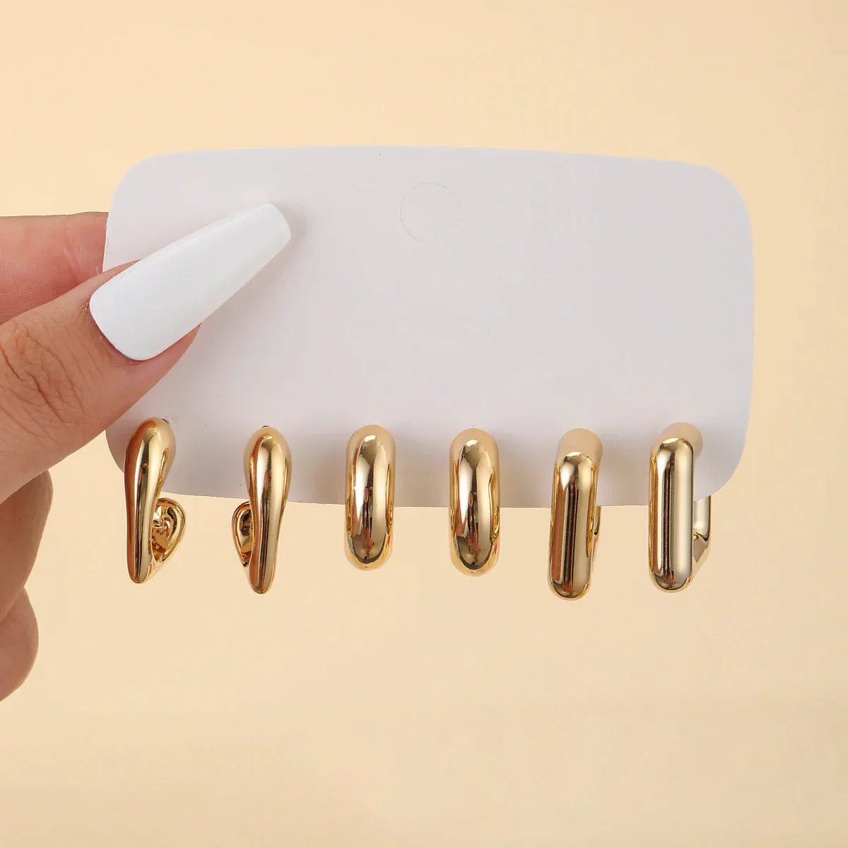 Cross-Border minimalist C-earrings