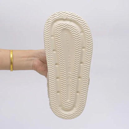 Plush platform mule slippers, view 8